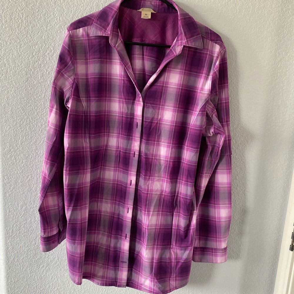Duluth Trading Co. Sidewinder Tunic, XL, Purple